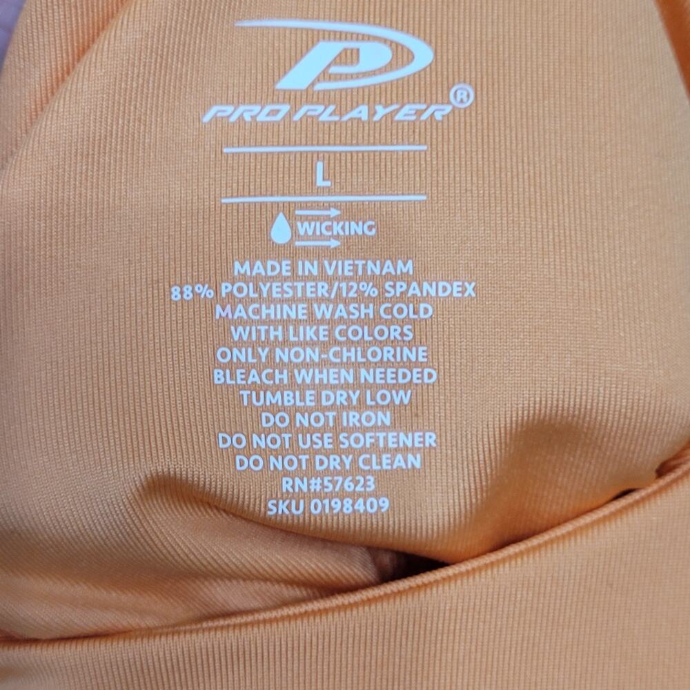 Pro Player Women’s Orange Capri Leggings M & Tank Top L Set Moisture Wicking - Picture 5 of 9